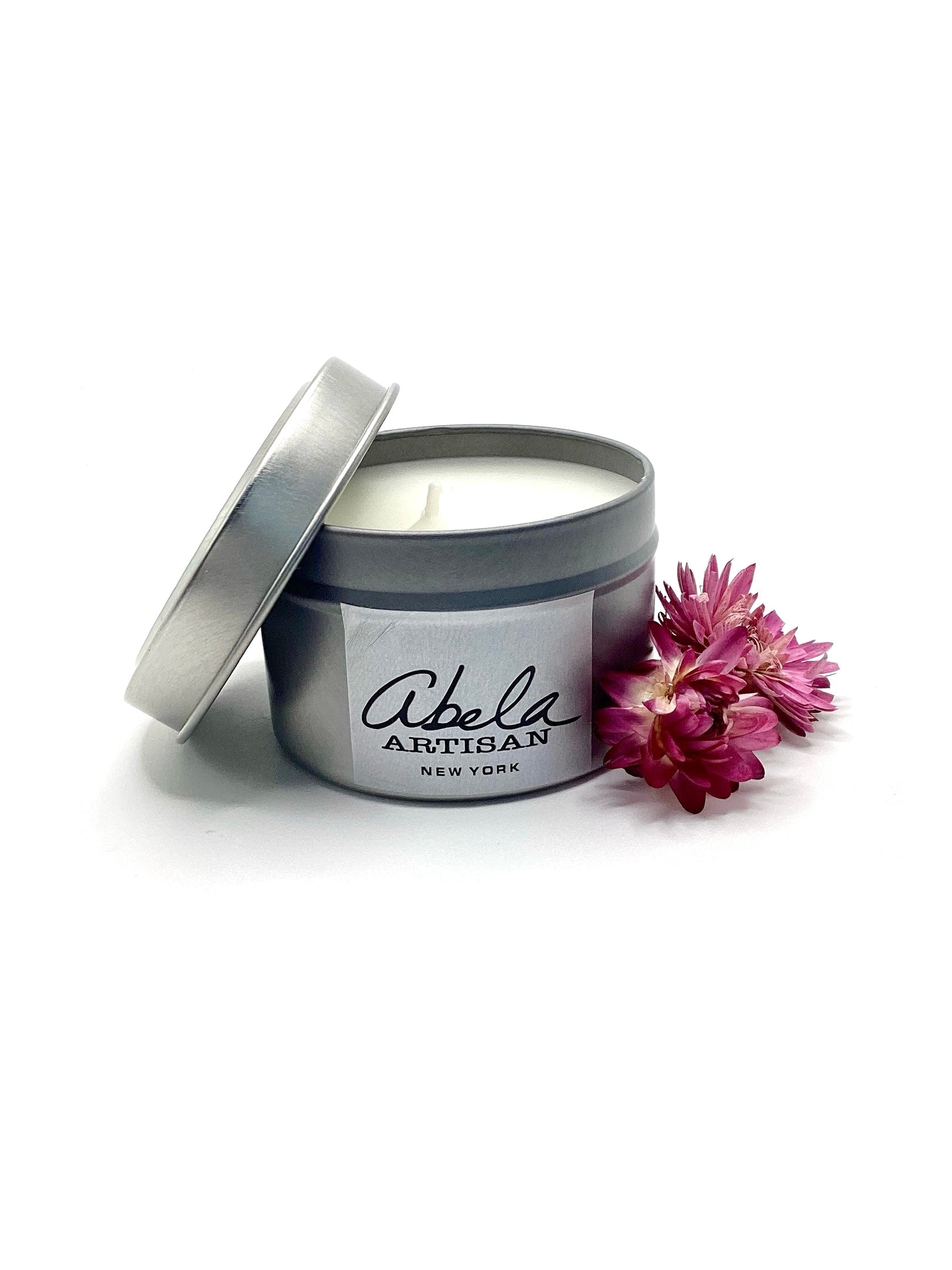 Abela Artisan  “SWEET CEDAR SCENTED CANDLE” – 4 oz Travel Tin