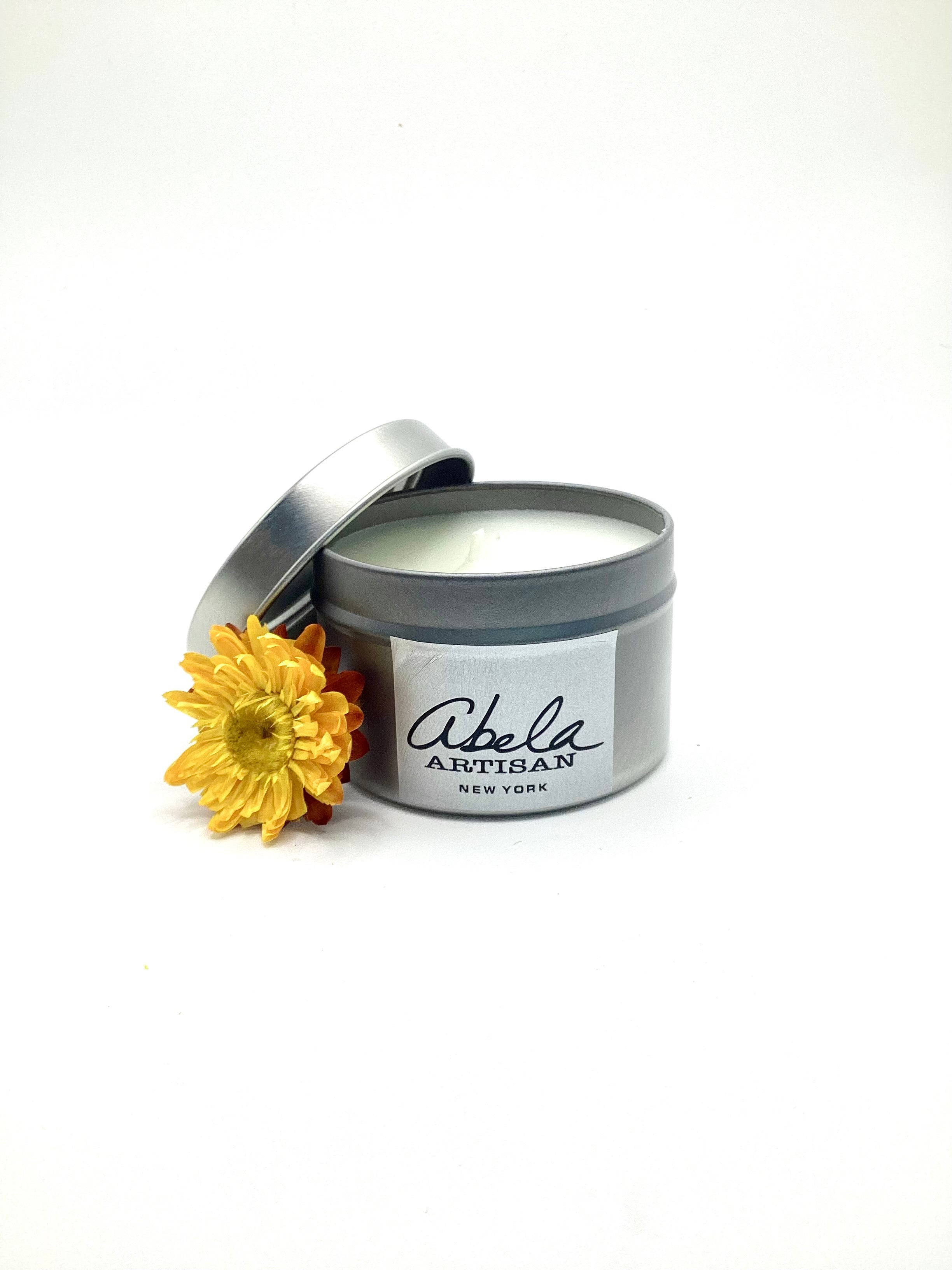 Abela Artisan Honeysuckle & Jasmine Scented Candle – 4 oz Travel Tin