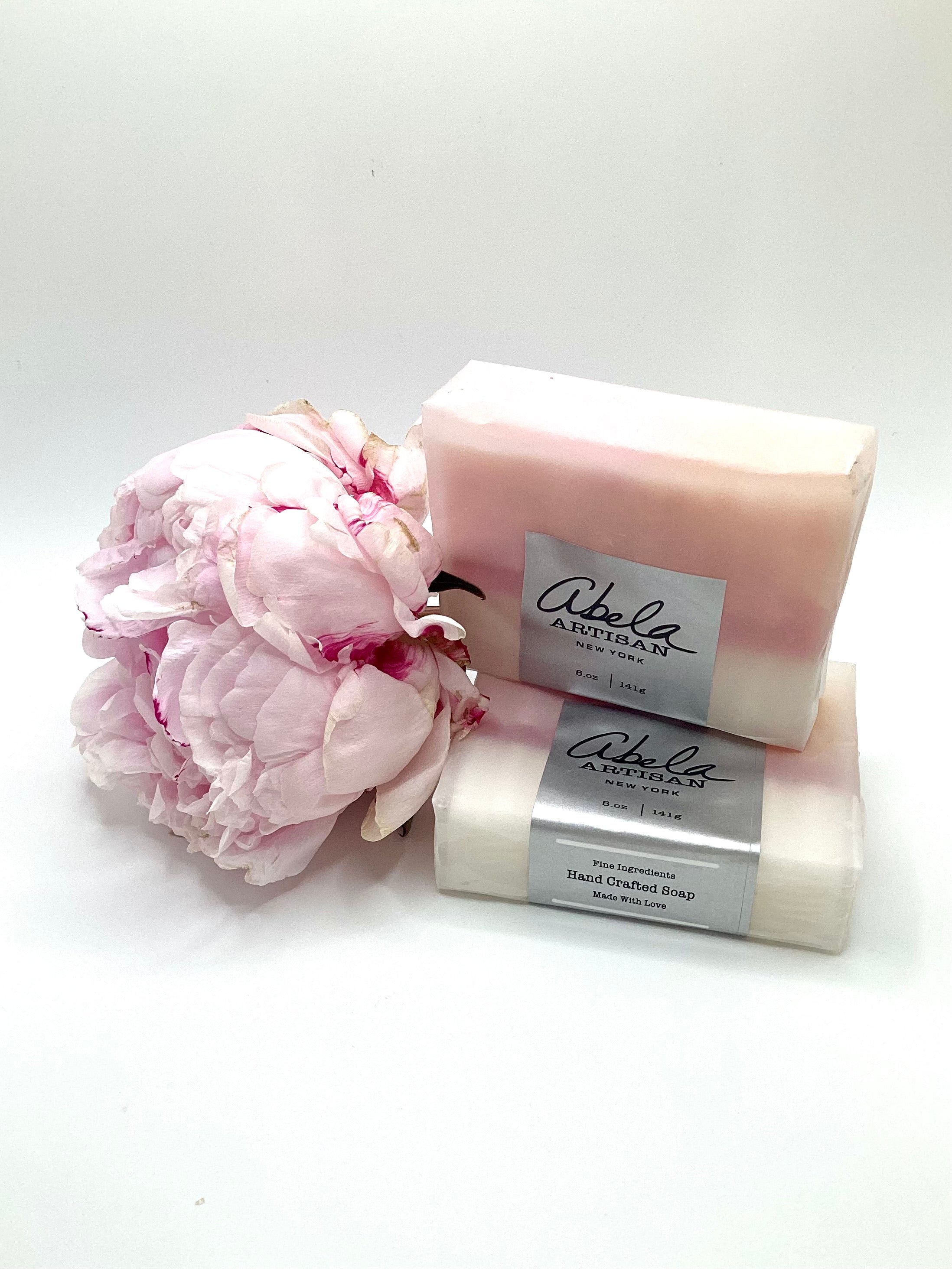 Abela Artisan Peony  Perfumed Bath Soap Bar - 5 oz.-141g.