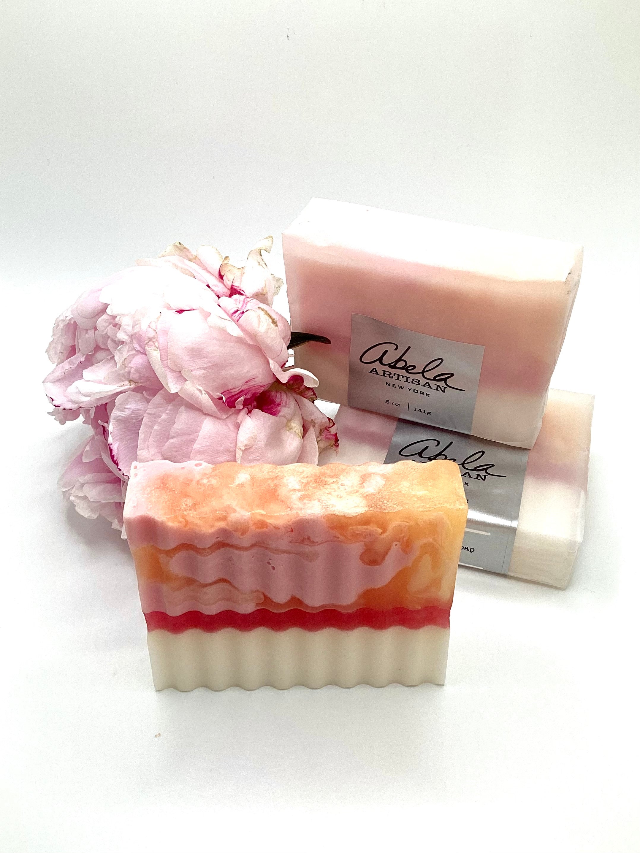 Abela Artisan Peony  Perfumed Bath Soap Bar - 5 oz.-141g.
