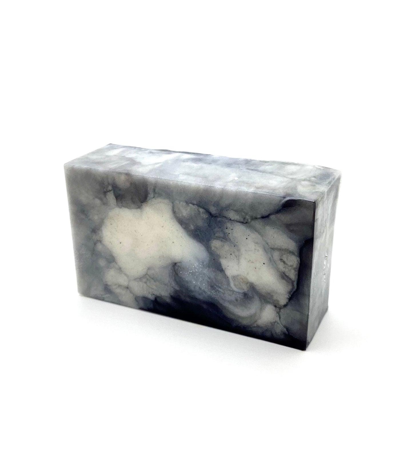 Abela Artisan CHARCOAL CLAY TEA TREE MARBLE Detoxing Exfoliating Body Soap Bar 5Oz.