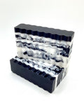 Abela Artisan “CHARCOAL CLAY FRANKINCENSE” Marble - Detoxing Exfoliating- Face -Body Soap Bar 5 Oz.- 141g.