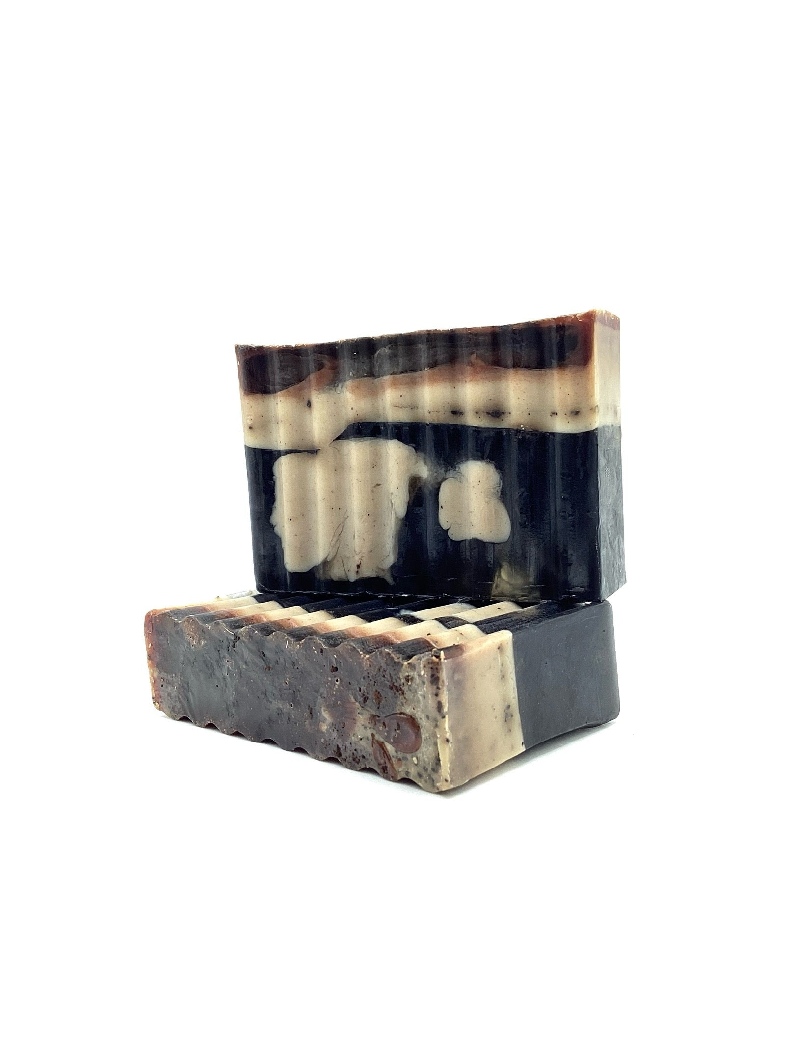 Abela Artisan Charcoal Coffee Clay Anti-Aging Detoxing Exfoliating Face -Body Soap Bar 5 Oz.- 141g.