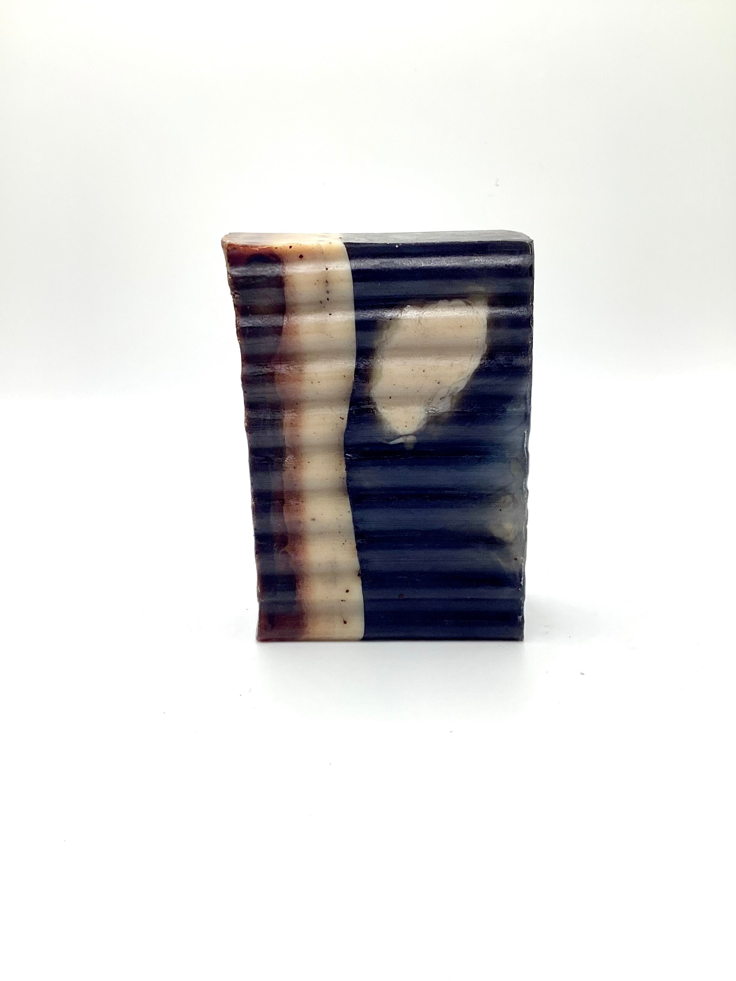 Abela Artisan Charcoal Coffee Clay Anti-Aging Detoxing Exfoliating Face -Body Soap Bar 5 Oz.- 141g.