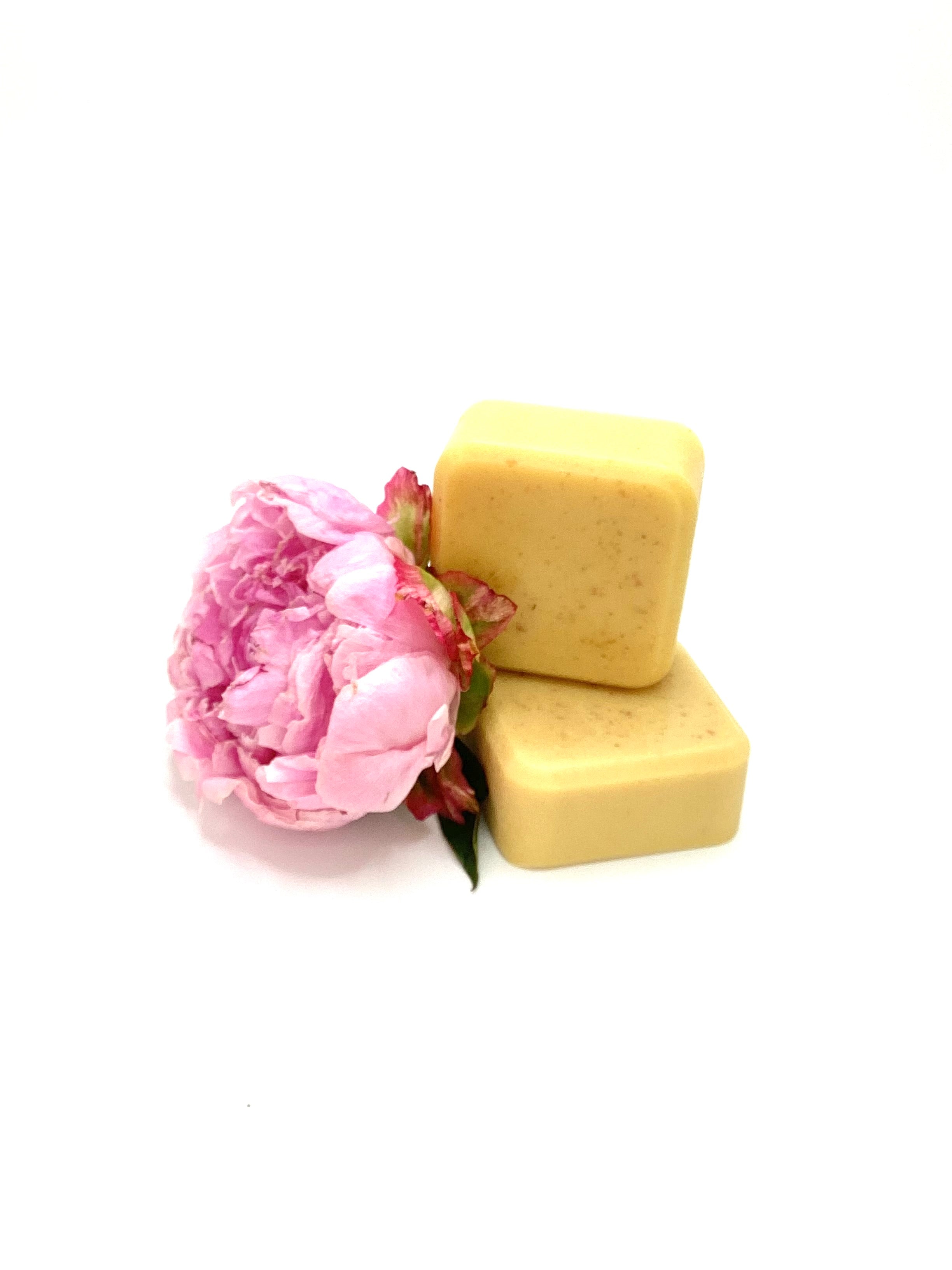 Abela Artisan “MINI LUXE TURMERIC-CITRUS” -Healing Wellness Soap Bar.  2”x2”, 3oz- 84g.