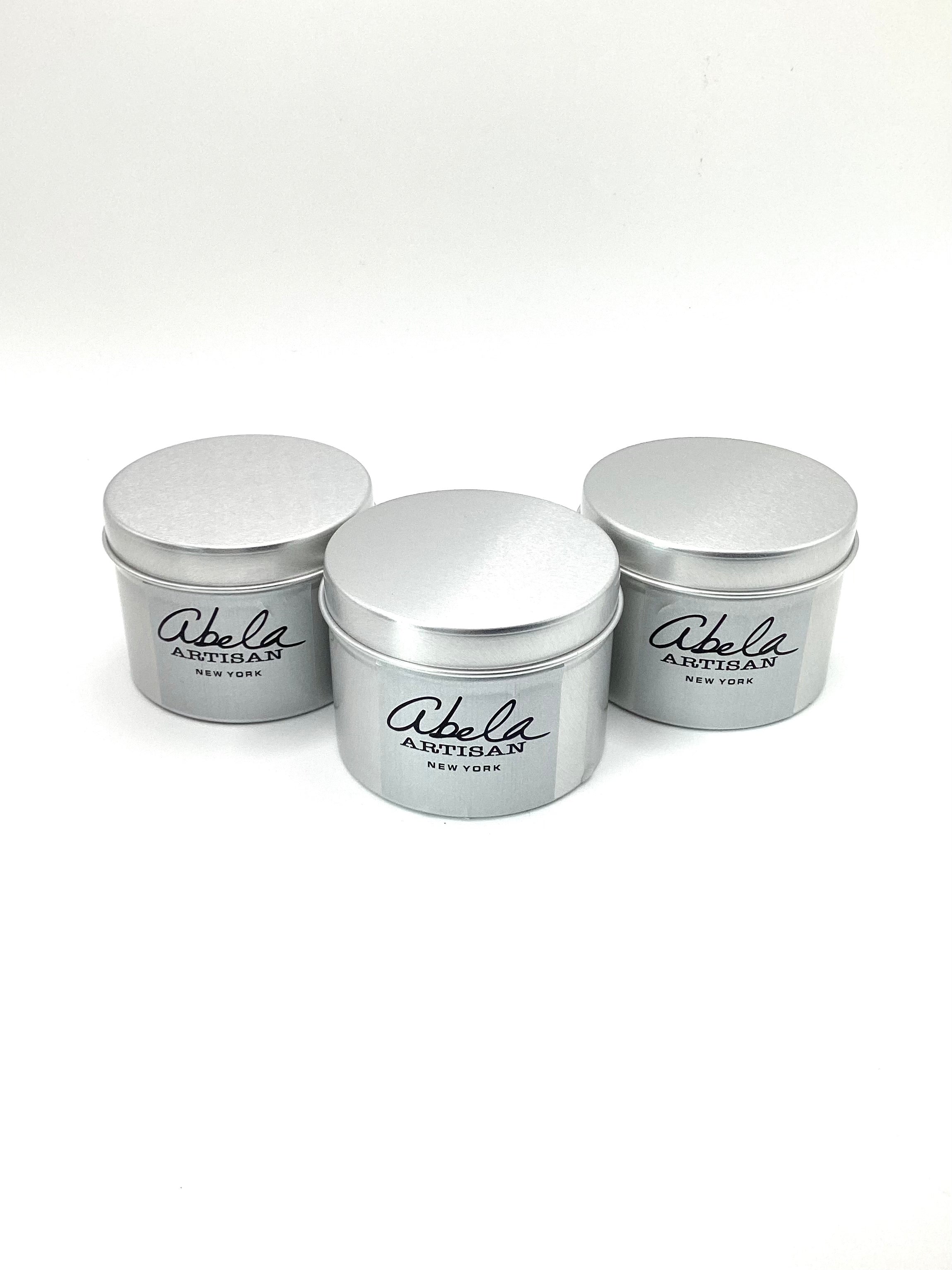 Abela Artisan  “AMBER SCENTED CANDLE” – 4 oz Travel Tin