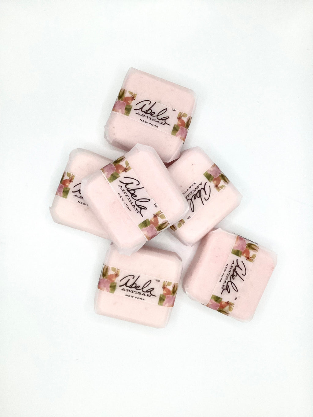 Abela Artisan “MINI LUXE PEONY- Perfume Hand Soap”  2”x2”, 3oz.- 84g.