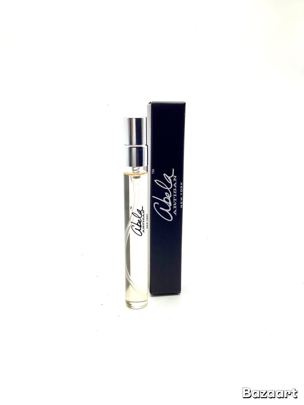 Perfume vile perfume bottle with packaging on a white background